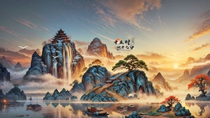 唯美的山水画