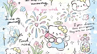 烟花下的小猫  壁纸