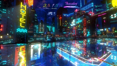 4K繁华霓虹灯都市