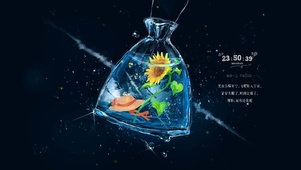 治愈水中向日葵