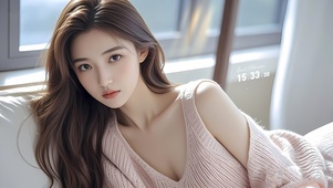 禁欲系长发美女