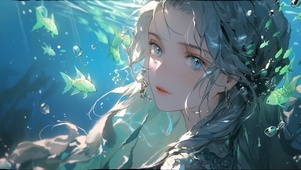 水里凉快一夏