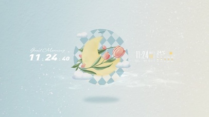 简约治愈月色郁金香