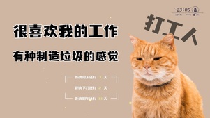 猫咪打工人桌面