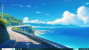4K唯美海景公路主题