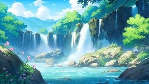 治愈风景高山流水