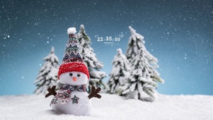 治愈雪人雪景