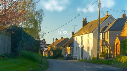 唯美治愈夏日夕阳城市街道