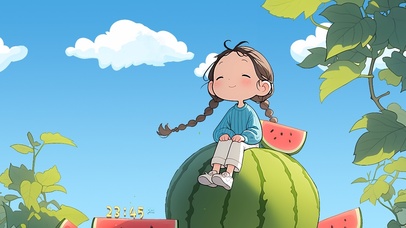 可爱西瓜女孩