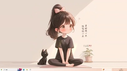 可爱瑜伽女孩