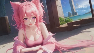 唯美海边少女