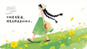 草地小女孩