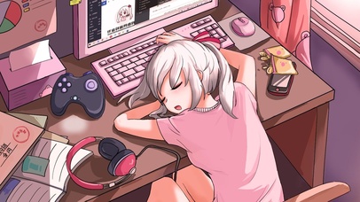 仟业创薪电脑房间宅女