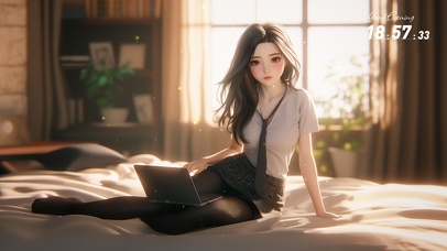 她像电影里不说话的女主