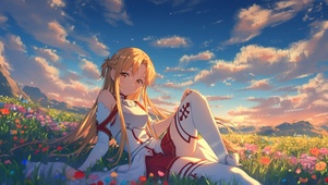 唯美草原少女