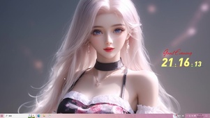 粉发少女