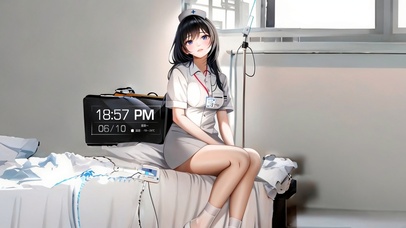 坐在窗口的美女