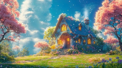 糖果魔法樱花小屋