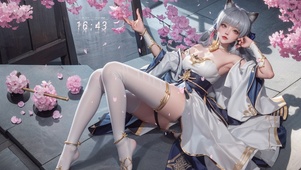 樱花下的美少女