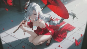 撑伞少女