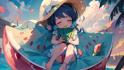 夏日炎炎，唯西瓜作伴