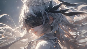 蒙眼少女