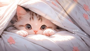 被窝可爱猫咪
