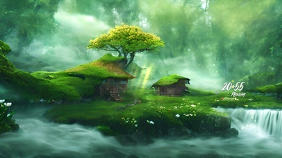 4k唯美治愈森林溪水