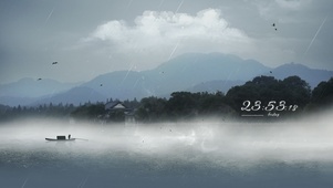 4K 水墨江南烟雨