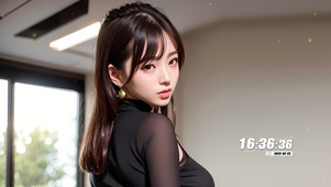 黑发治愈少女
