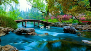 雨天安静的公园