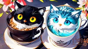 避暑的茶杯猫咪
