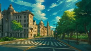 唯美午后街景