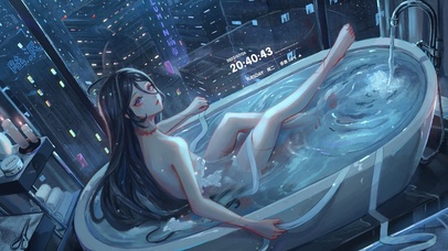 4k 城市房间美少女沐浴