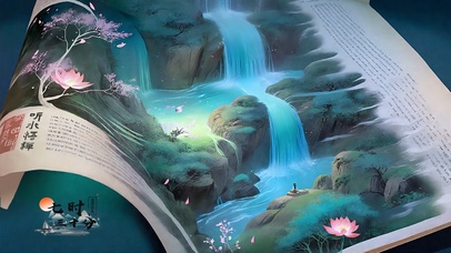 立体画卷-听水悟禅