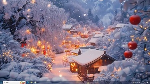 唯美雪景小镇