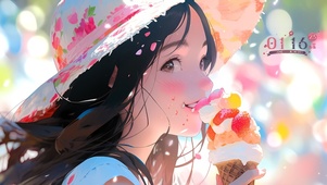 草莓冰淇淋女孩