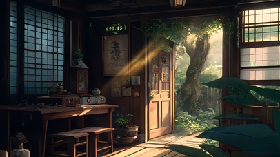 治愈 林中复古房间