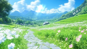 乡间小路村落