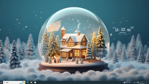 冰雪森林小屋