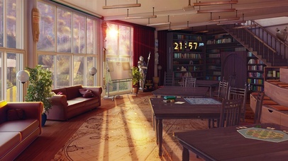 唯美治愈午后阳光图书馆