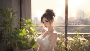 优雅迷人的她
