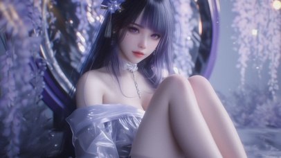 甜美可爱露肩吊带女孩