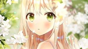 花丛中的女孩