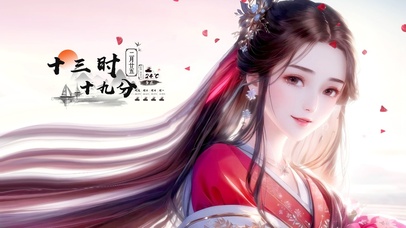 治愈笑容古风美女（真实时间）