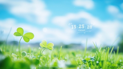 小清新简约四叶草