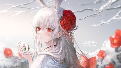 唯美雪兔少女