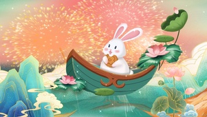 中秋佳节兔兔送温暖