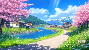 樱花小路村落