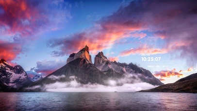 治愈唯美黄昏湖泊